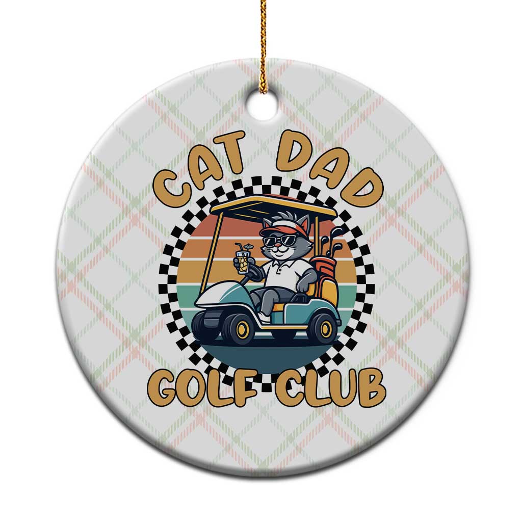 Cat Dad Golf Club Ceramic Ornament Funny Sports Lover Gift - Wonder Print Shop
