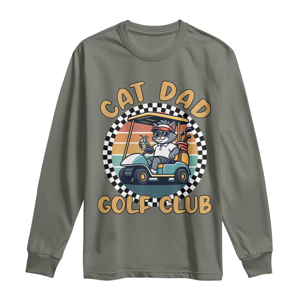 Cat Dad Golf Club Long Sleeve Shirt Funny Sports Lover Gift - Wonder Print Shop