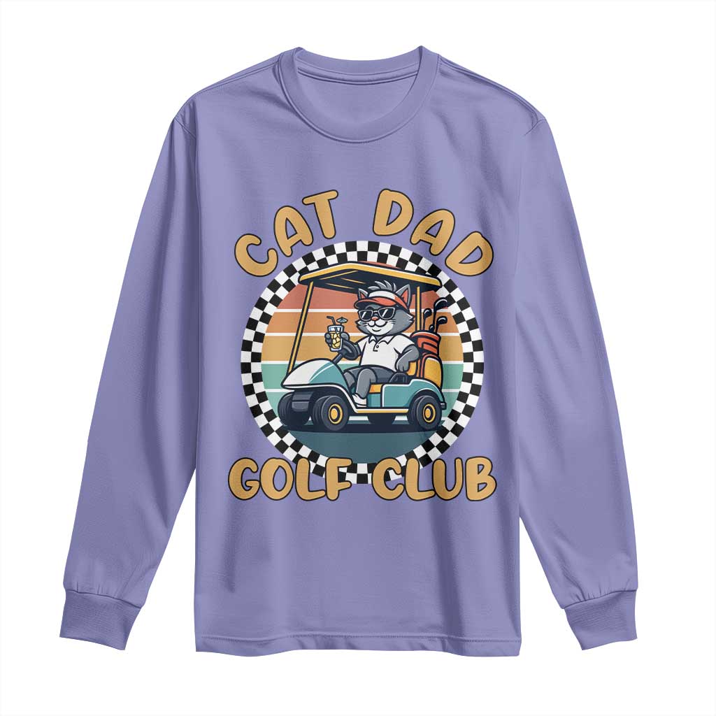 Cat Dad Golf Club Long Sleeve Shirt Funny Sports Lover Gift - Wonder Print Shop