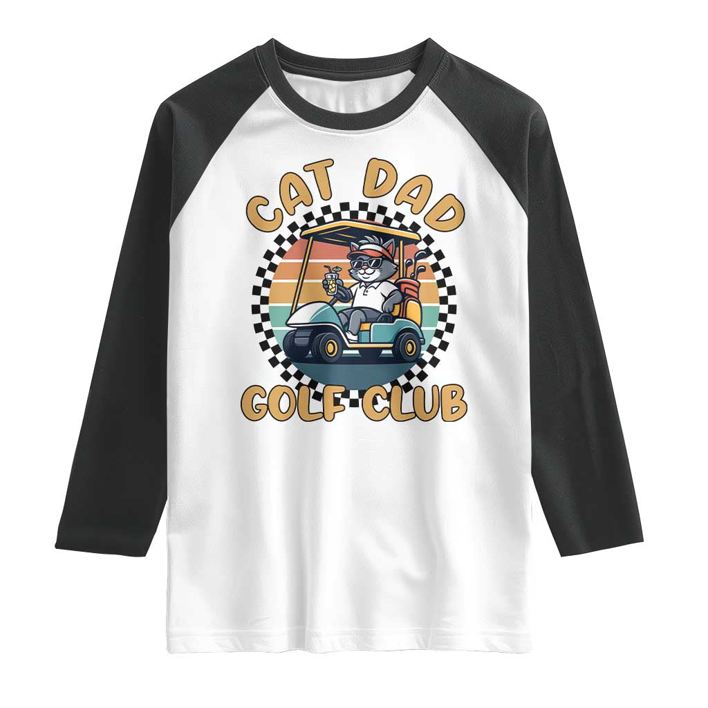 Cat Dad Golf Club Raglan Shirt Funny Sports Lover Gift - Wonder Print Shop