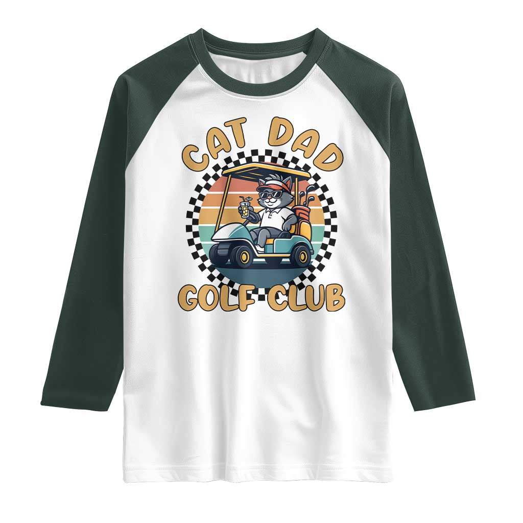 Cat Dad Golf Club Raglan Shirt Funny Sports Lover Gift - Wonder Print Shop