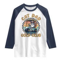 Cat Dad Golf Club Raglan Shirt Funny Sports Lover Gift - Wonder Print Shop