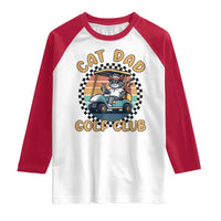 Cat Dad Golf Club Raglan Shirt Funny Sports Lover Gift - Wonder Print Shop