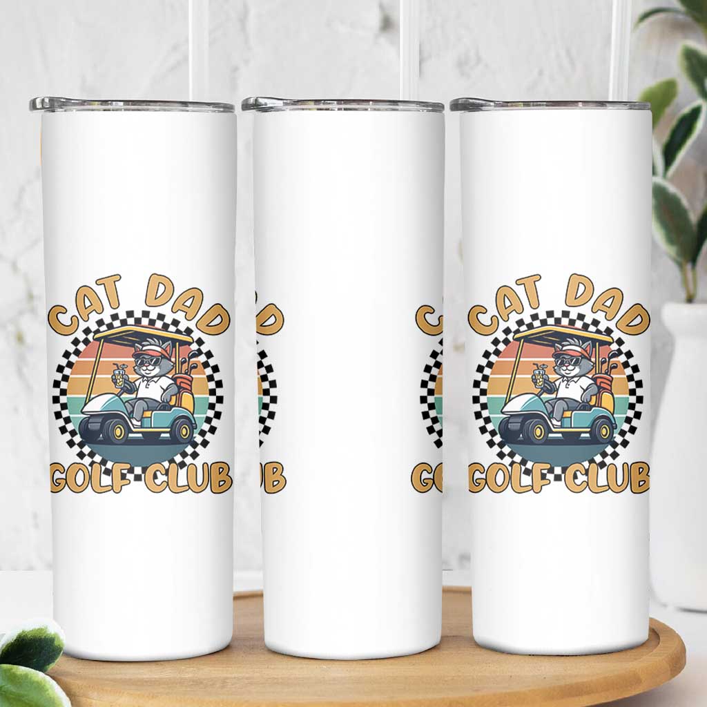 Cat Dad Golf Club Skinny Tumbler Funny Sports Lover Gift - Wonder Print Shop