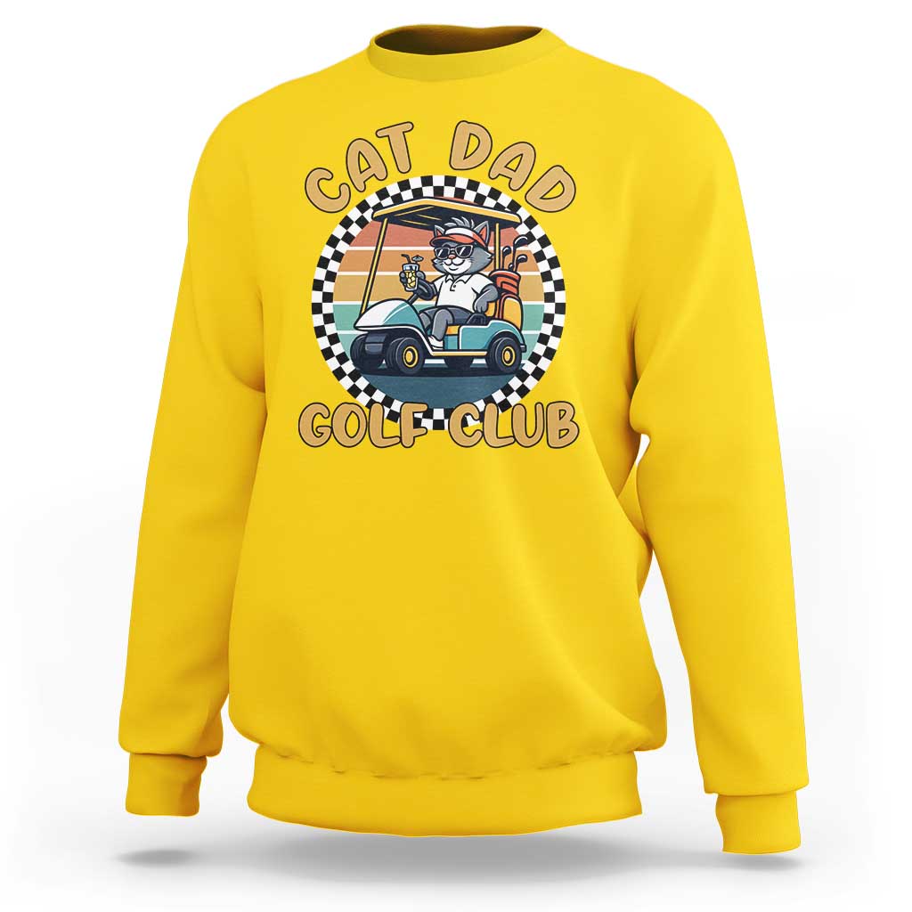 Cat Dad Golf Club Sweatshirt Funny Sports Lover Gift - Wonder Print Shop