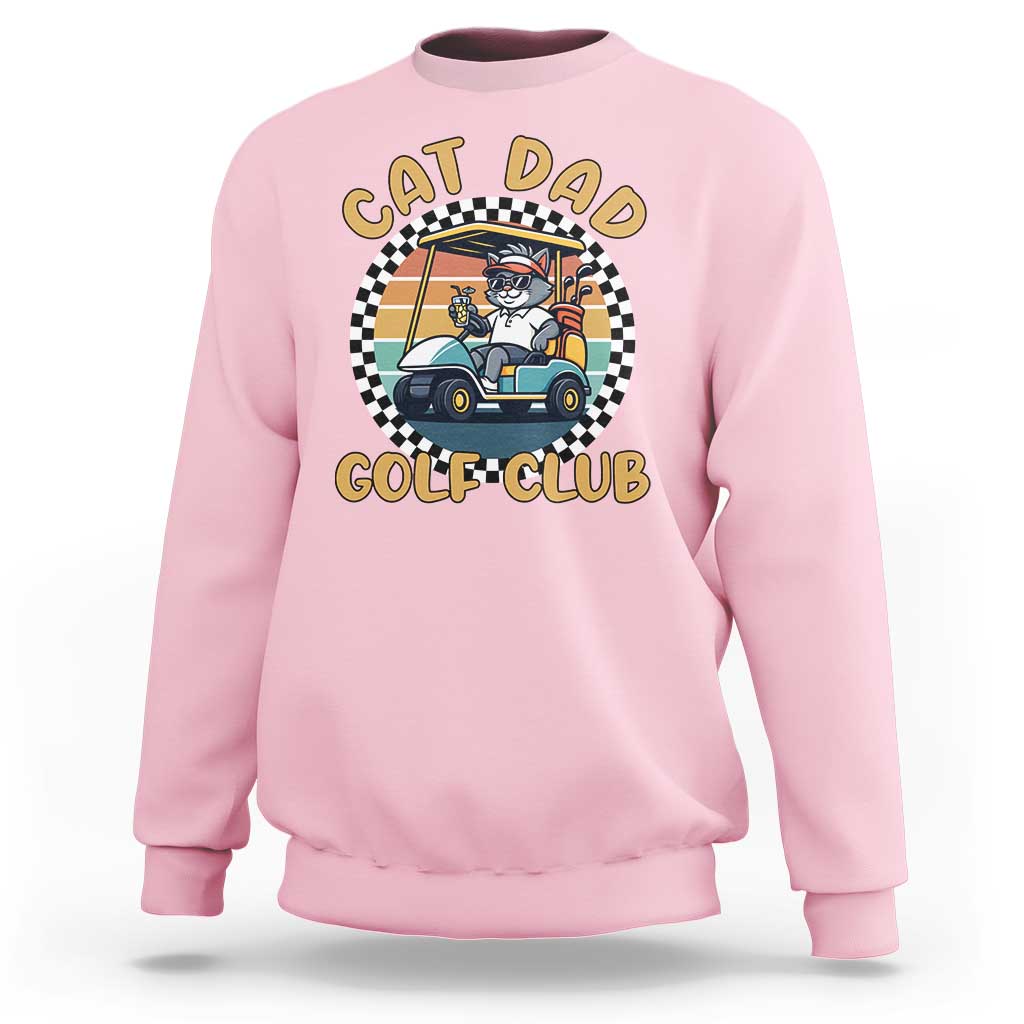 Cat Dad Golf Club Sweatshirt Funny Sports Lover Gift - Wonder Print Shop