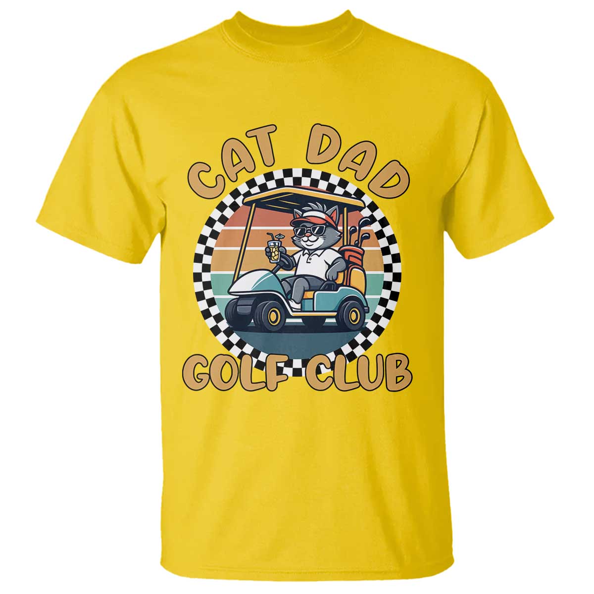 Cat Dad Golf Club T Shirt Funny Sports Lover Gift - Wonder Print Shop
