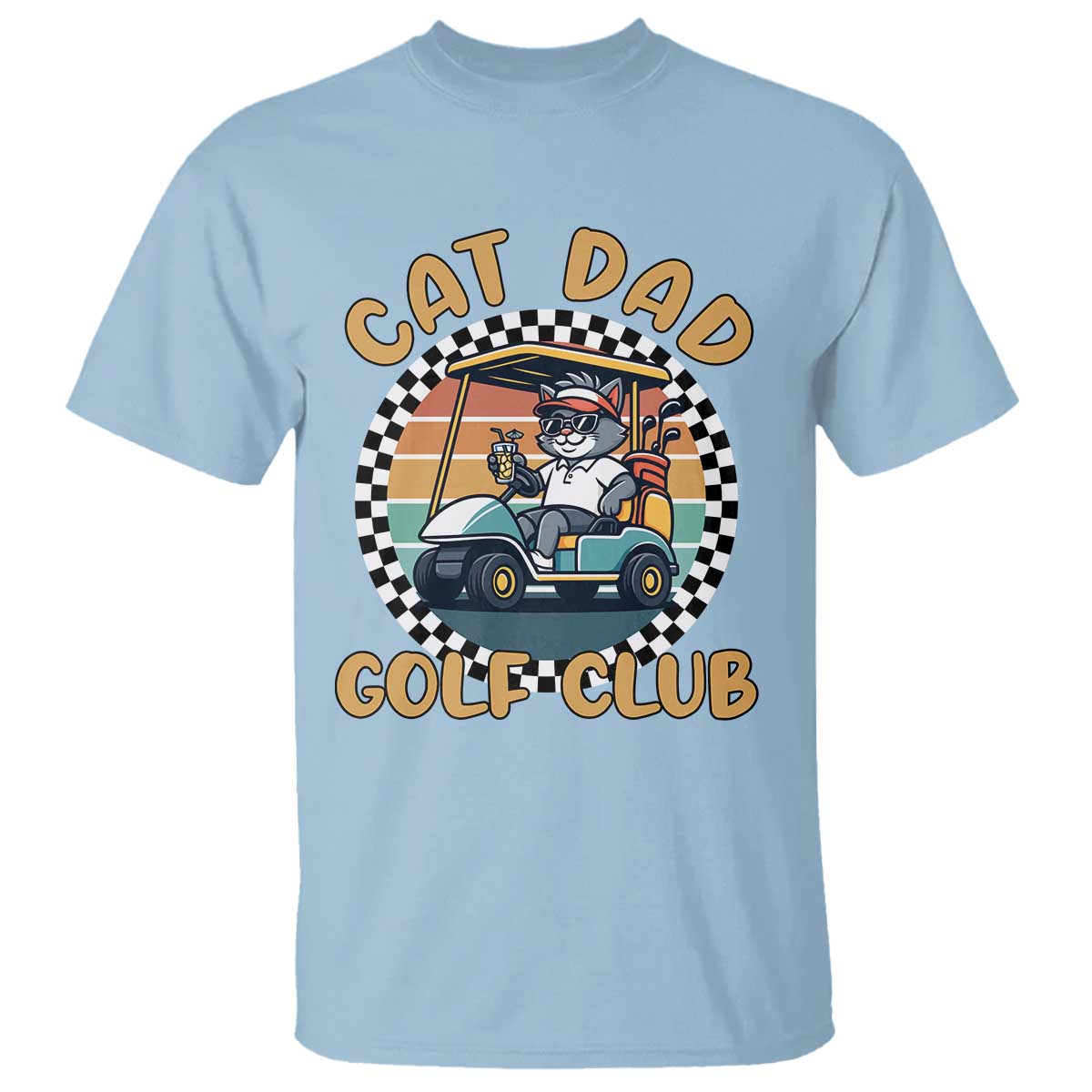 Cat Dad Golf Club T Shirt Funny Sports Lover Gift - Wonder Print Shop