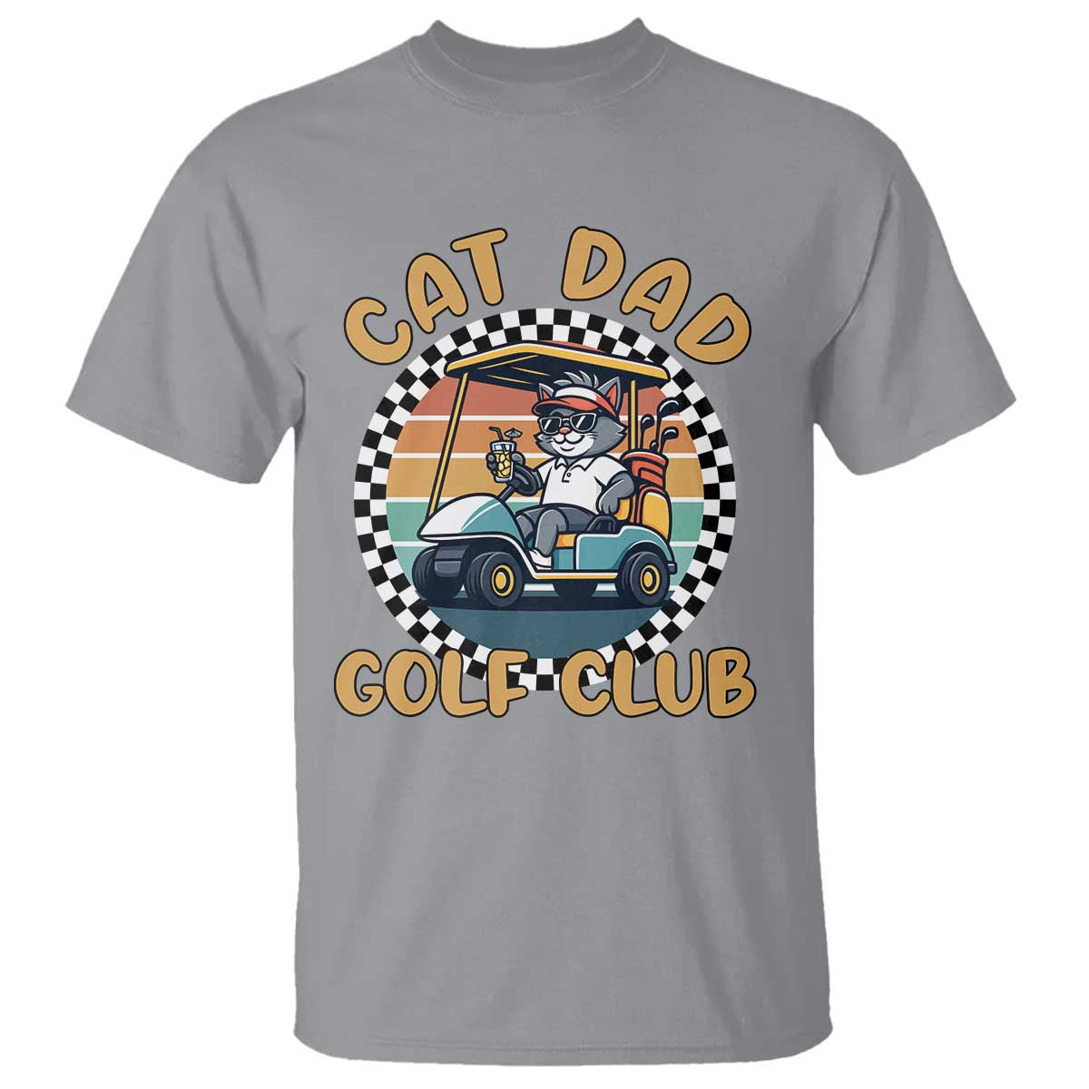 Cat Dad Golf Club T Shirt Funny Sports Lover Gift - Wonder Print Shop