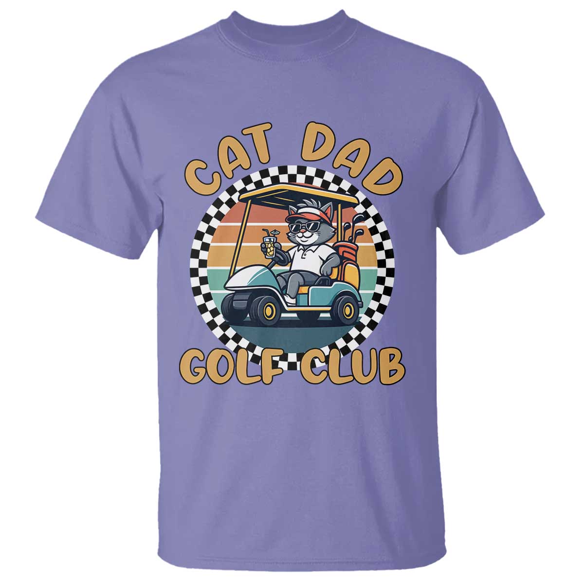Cat Dad Golf Club T Shirt Funny Sports Lover Gift - Wonder Print Shop