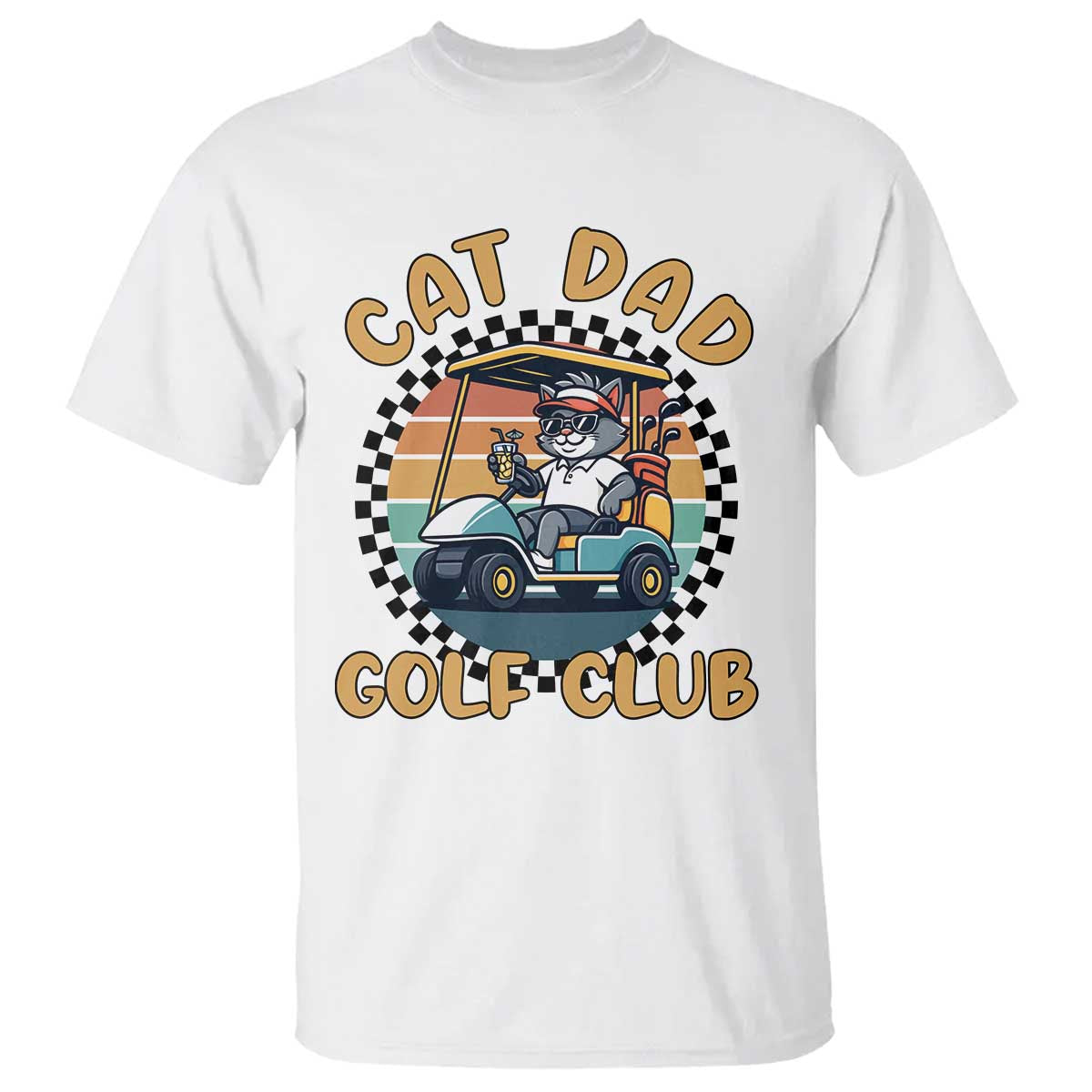 Cat Dad Golf Club T Shirt Funny Sports Lover Gift - Wonder Print Shop