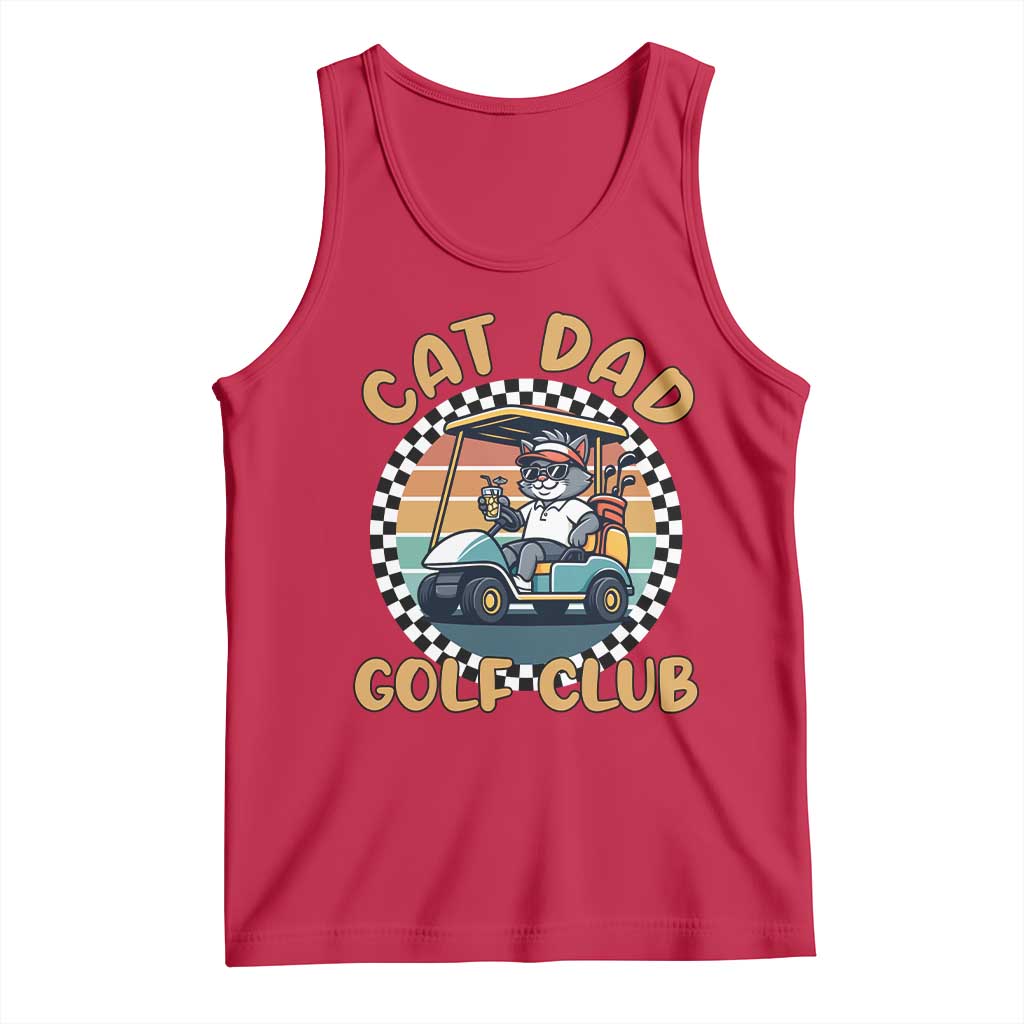 Cat Dad Golf Club Tank Top Funny Sports Lover Gift - Wonder Print Shop