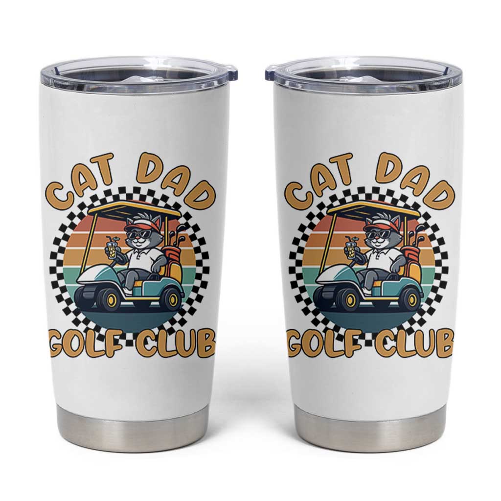 Cat Dad Golf Club Tumbler Cup Funny Sports Lover Gift - Wonder Print Shop