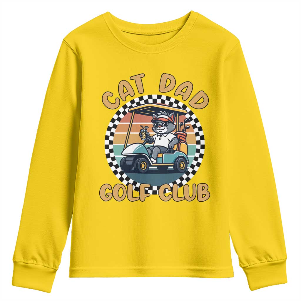 Cat Dad Golf Club Youth Sweatshirt Funny Sports Lover Gift - Wonder Print Shop