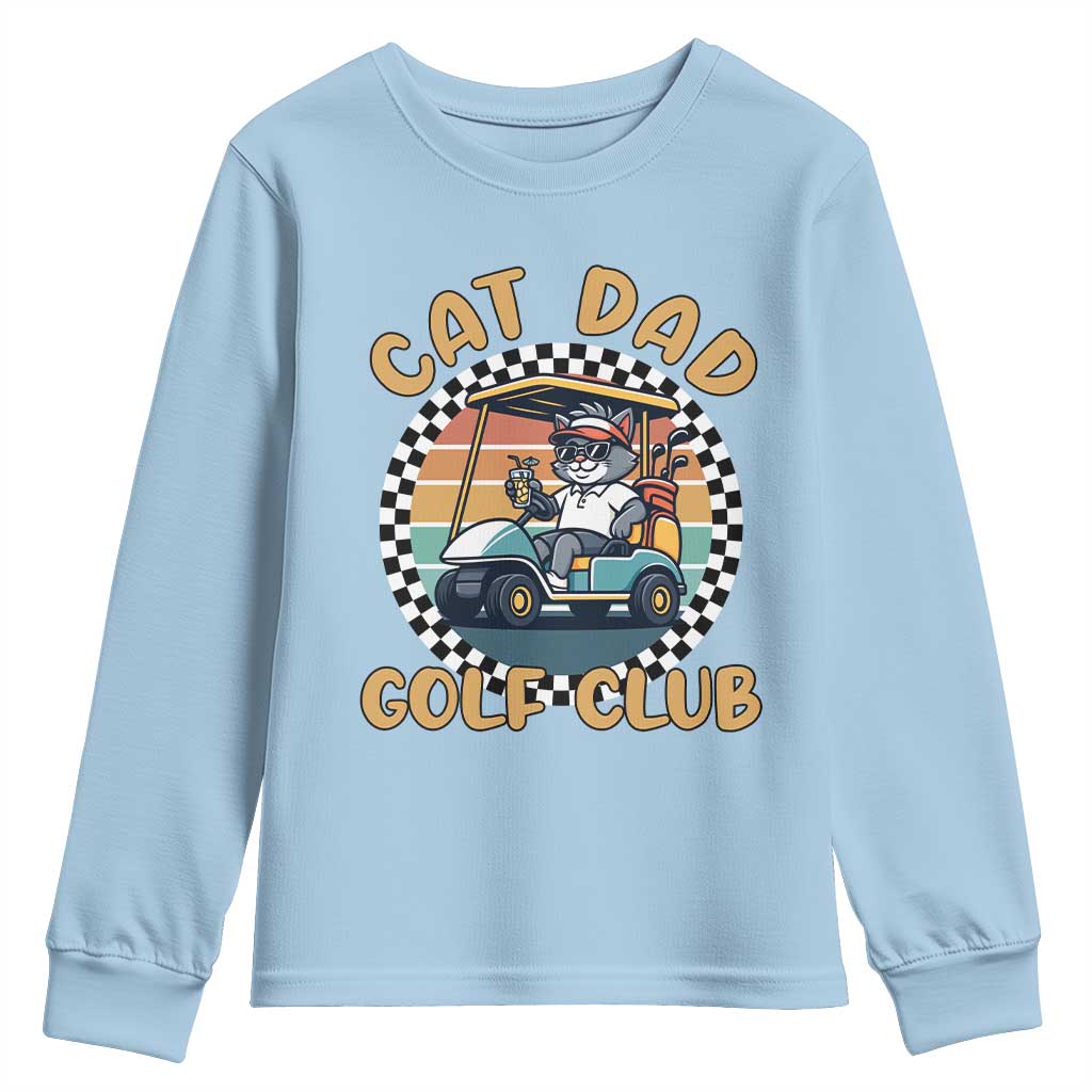 Cat Dad Golf Club Youth Sweatshirt Funny Sports Lover Gift - Wonder Print Shop