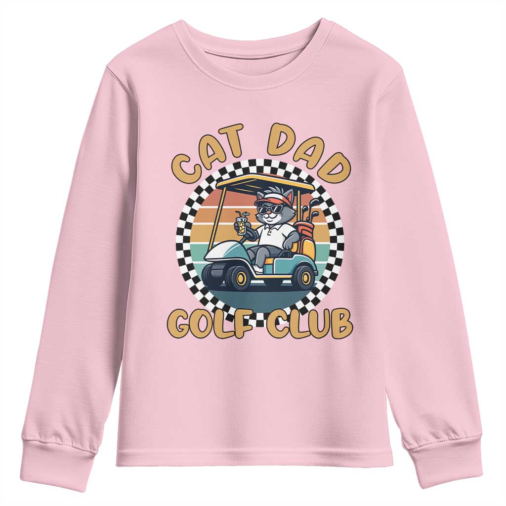 Cat Dad Golf Club Youth Sweatshirt Funny Sports Lover Gift - Wonder Print Shop