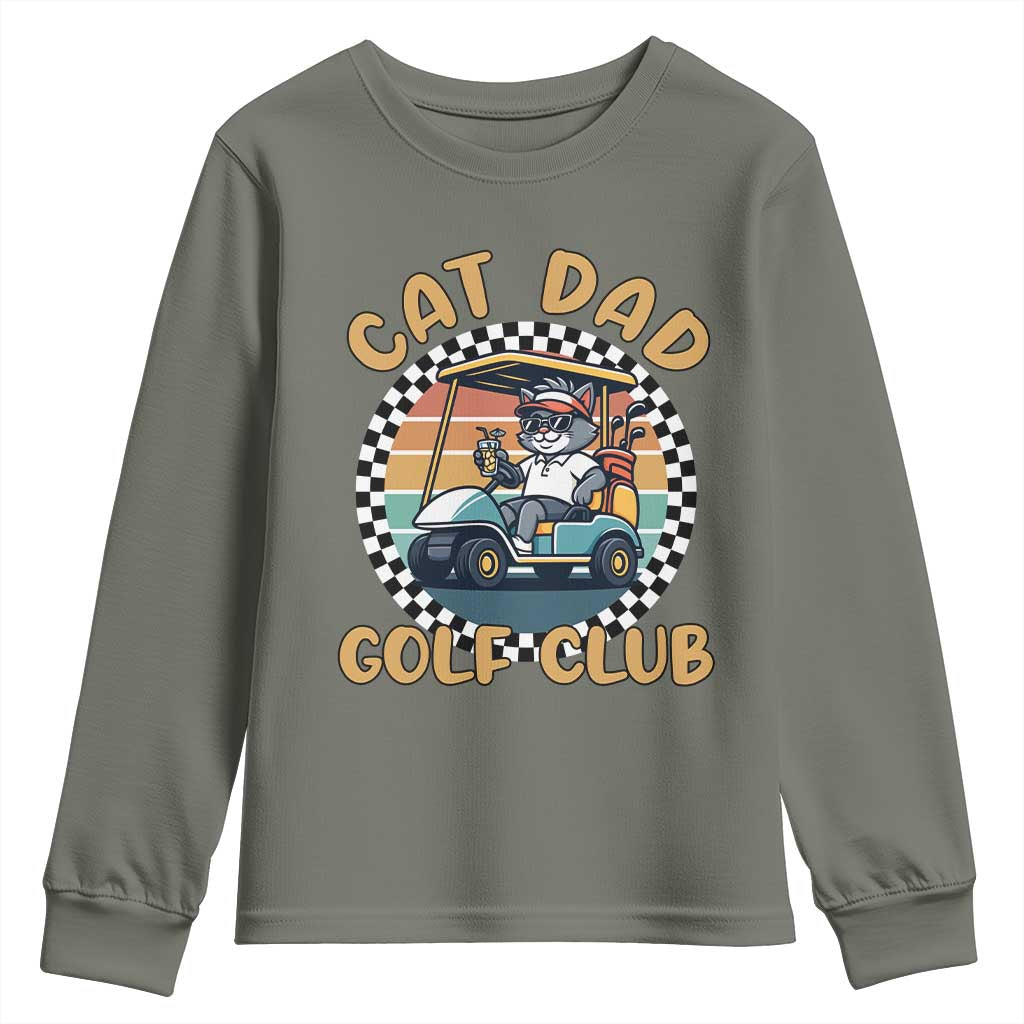 Cat Dad Golf Club Youth Sweatshirt Funny Sports Lover Gift - Wonder Print Shop
