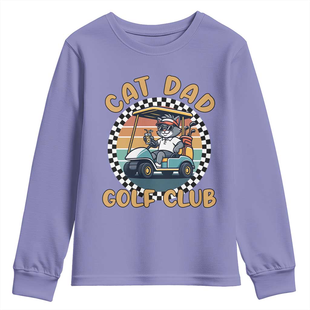 Cat Dad Golf Club Youth Sweatshirt Funny Sports Lover Gift - Wonder Print Shop