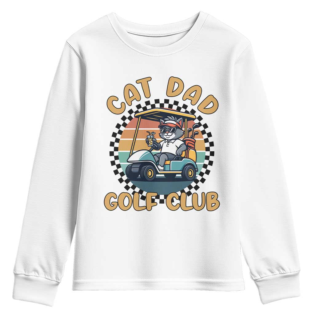 Cat Dad Golf Club Youth Sweatshirt Funny Sports Lover Gift - Wonder Print Shop
