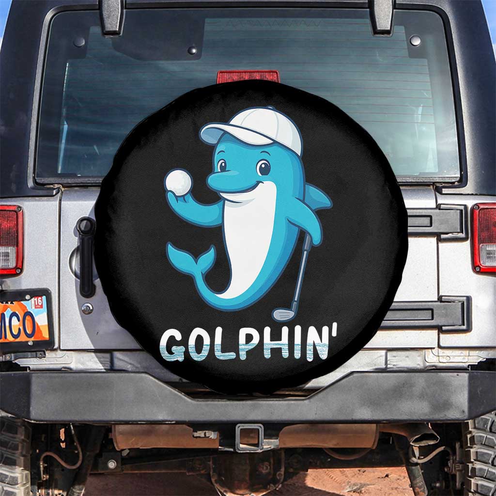 Golphin Dolphin Pun Spare Tire Cover Funny Golf Gift - Wonder Print Shop