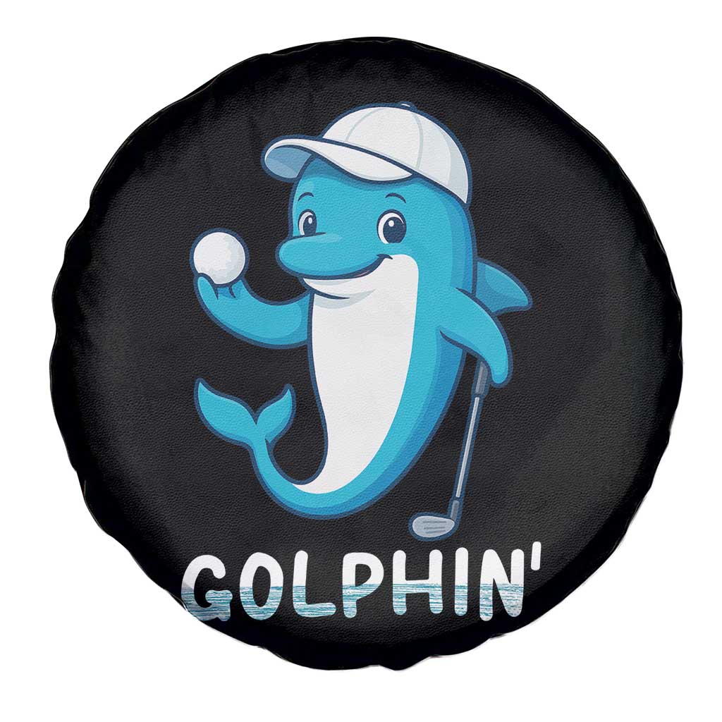 Golphin Dolphin Pun Spare Tire Cover Funny Golf Gift - Wonder Print Shop