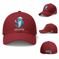 Golphin Dolphin Pun Baseball Cap Funny Golf Gift