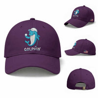 Golphin Dolphin Pun Baseball Cap Funny Golf Gift