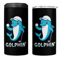 Golphin Dolphin Pun 4 in 1 Can Cooler Tumbler Funny Golf Gift - Wonder Print Shop