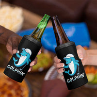 Golphin Dolphin Pun 4 in 1 Can Cooler Tumbler Funny Golf Gift - Wonder Print Shop