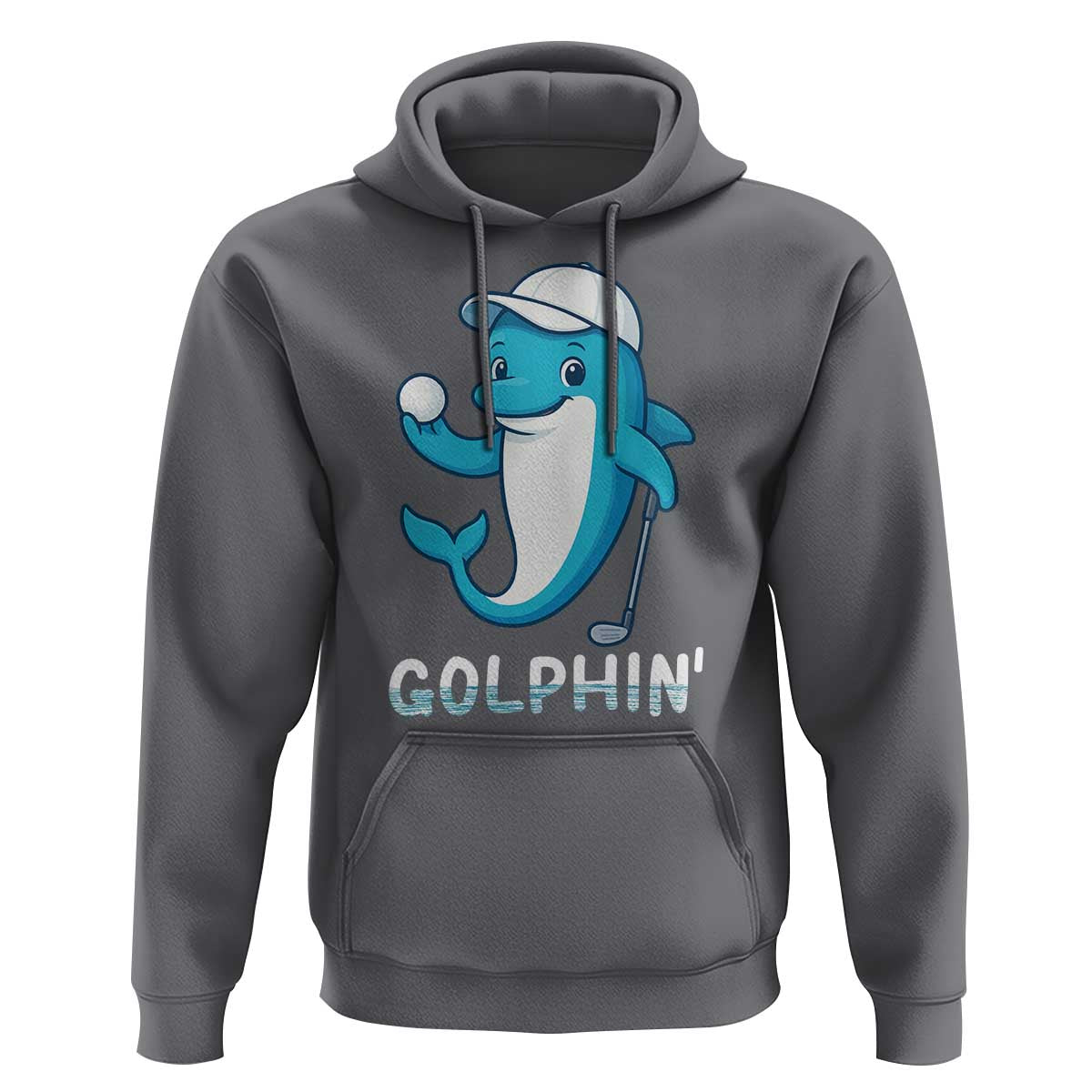 Golphin Dolphin Pun Hoodie Funny Golf Gift - Wonder Print Shop
