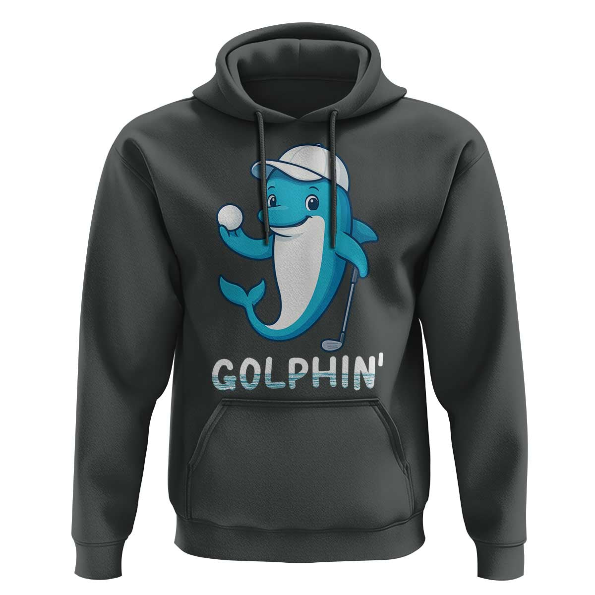 Golphin Dolphin Pun Hoodie Funny Golf Gift - Wonder Print Shop