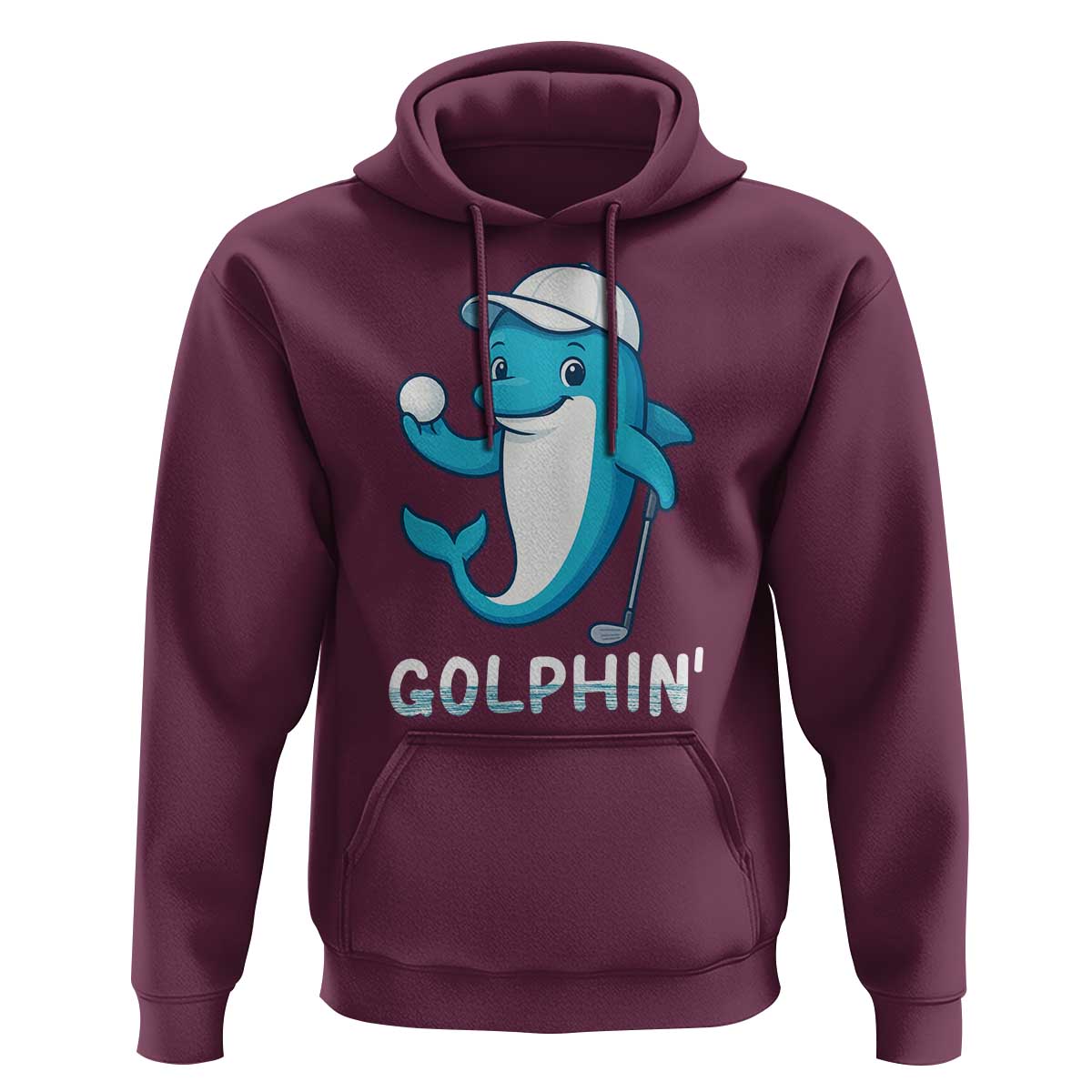Golphin Dolphin Pun Hoodie Funny Golf Gift - Wonder Print Shop