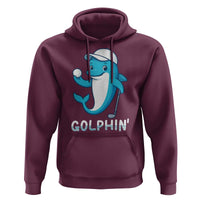 Golphin Dolphin Pun Hoodie Funny Golf Gift - Wonder Print Shop
