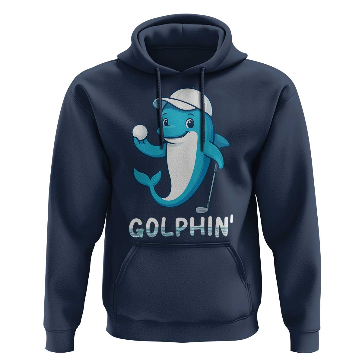 Golphin Dolphin Pun Hoodie Funny Golf Gift - Wonder Print Shop