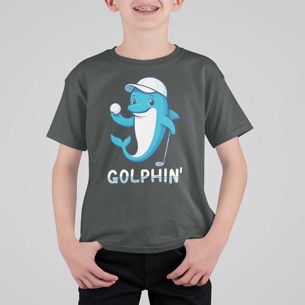 Golphin Dolphin Pun T Shirt For Kid Funny Golf Gift - Wonder Print Shop