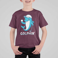 Golphin Dolphin Pun T Shirt For Kid Funny Golf Gift - Wonder Print Shop