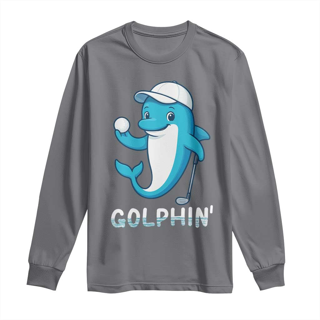 Golphin Dolphin Pun Long Sleeve Shirt Funny Golf Gift - Wonder Print Shop