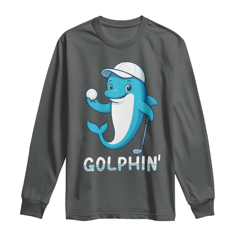 Golphin Dolphin Pun Long Sleeve Shirt Funny Golf Gift - Wonder Print Shop