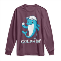 Golphin Dolphin Pun Long Sleeve Shirt Funny Golf Gift - Wonder Print Shop