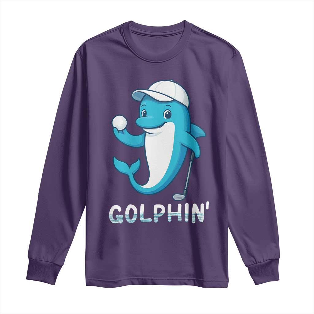 Golphin Dolphin Pun Long Sleeve Shirt Funny Golf Gift - Wonder Print Shop