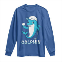 Golphin Dolphin Pun Long Sleeve Shirt Funny Golf Gift - Wonder Print Shop