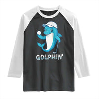 Golphin Dolphin Pun Raglan Shirt Funny Golf Gift - Wonder Print Shop