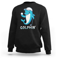Golphin Dolphin Pun Sweatshirt Funny Golf Gift - Wonder Print Shop