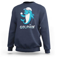 Golphin Dolphin Pun Sweatshirt Funny Golf Gift - Wonder Print Shop