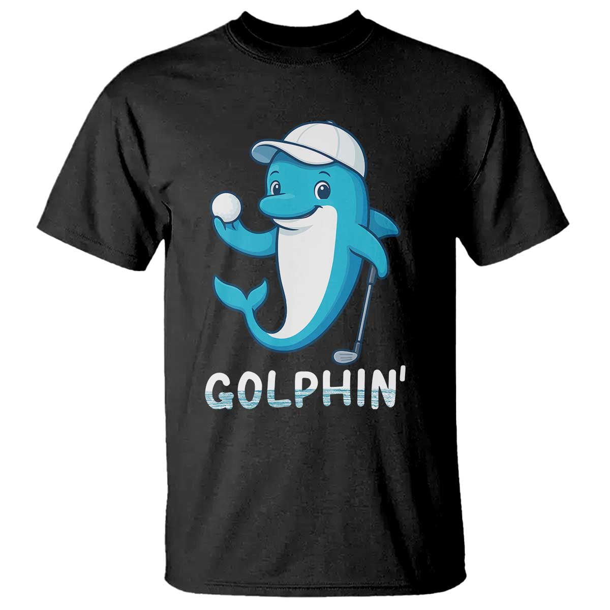 Golphin Dolphin Pun T Shirt Funny Golf Gift - Wonder Print Shop