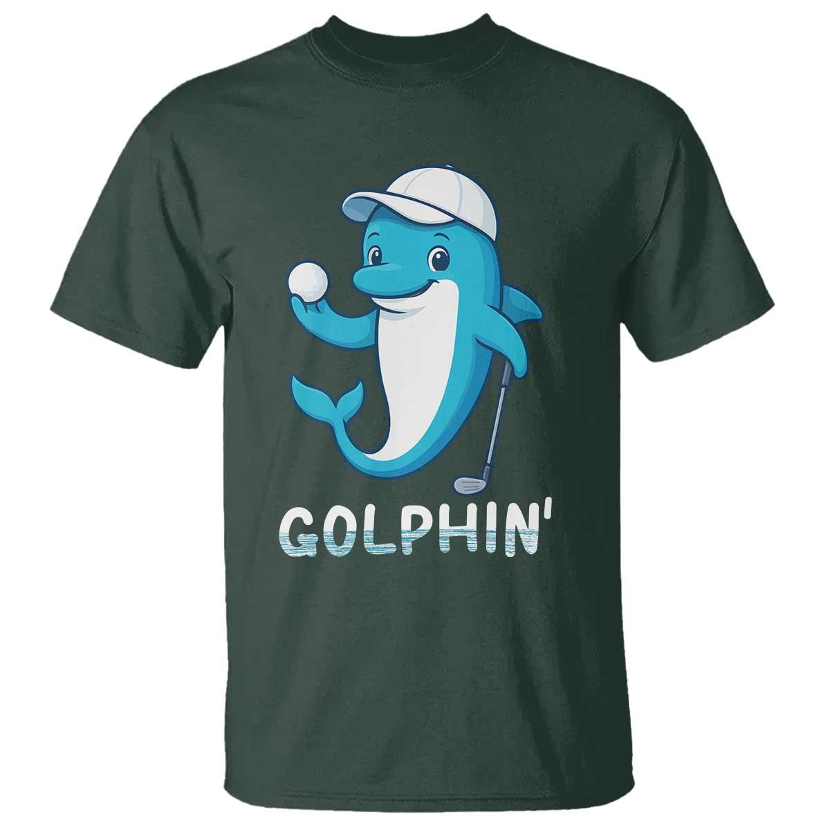 Golphin Dolphin Pun T Shirt Funny Golf Gift - Wonder Print Shop