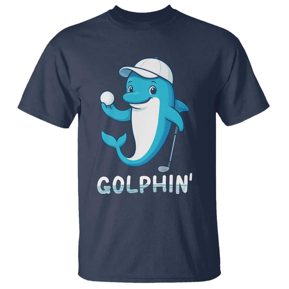 Golphin Dolphin Pun T Shirt Funny Golf Gift - Wonder Print Shop