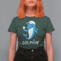 Golphin Dolphin Pun T Shirt For Women Funny Golf Gift - Wonder Print Shop