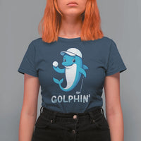 Golphin Dolphin Pun T Shirt For Women Funny Golf Gift - Wonder Print Shop