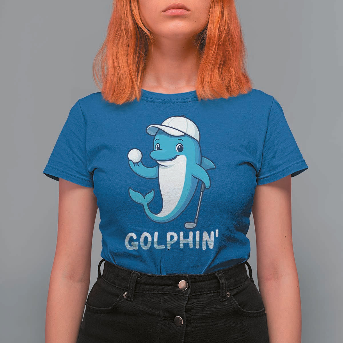 Golphin Dolphin Pun T Shirt For Women Funny Golf Gift - Wonder Print Shop